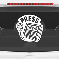 Zaqiz Press Media Sticker Instant Recognition Sticker