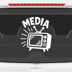 Zaqiz Press Media Sticker Breaking News Car Sticker
