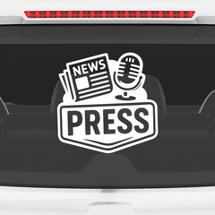 Zaqiz Press Media Sticker Official Entry Decal