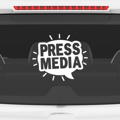 Zaqiz Press Media Sticker Official Car Label