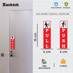 Zackzik Pull and Push Sign Boards for home and business use