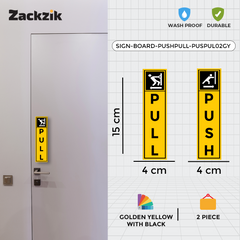 Zackzik Pull and Push Sign Boards for shops and offices