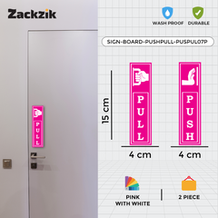 Zackzik Pull and Push Sign Boards for simple door guidance