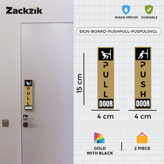 Zackzik Pull and Push Sign Boards for glass and wooden doors