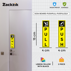 Zackzik Pull and Push Sign Boards for shops and offices