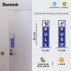 Zackzik Pull and Push Sign Boards for shops and offices