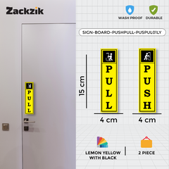 Zackzik Pull and Push Sign Boards for clear door signs