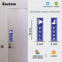 Zackzik Pull and Push Sign Boards for simple door guidance
