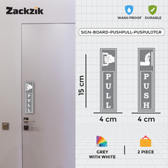 Zackzik Pull and Push Sign Boards for simple door guidance