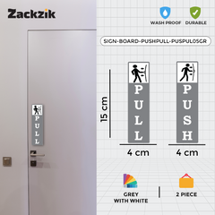 Zackzik Pull and Push Sign Boards for home and business use
