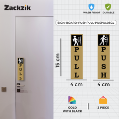 Zackzik Pull and Push Sign Boards for home and business use