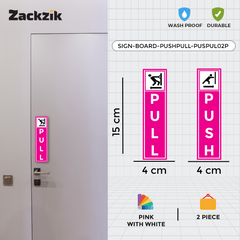 Zackzik Pull and Push Sign Boards for shops and offices