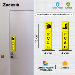 Zackzik Pull and Push Sign Boards for simple door guidance