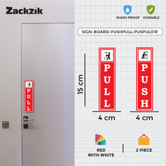 Zackzik Pull and Push Sign Boards for clear door signs