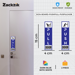 Zackzik Pull and Push Sign Boards for glass and wooden doors