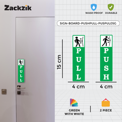 Zackzik Pull and Push Sign Boards for home and business use