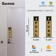 Zackzik Pull and Push Sign Boards for clear door signs