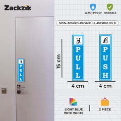 Zackzik Pull and Push Sign Boards for clear door signs