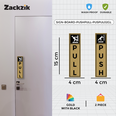 Zackzik Pull and Push Sign Boards for shops and offices