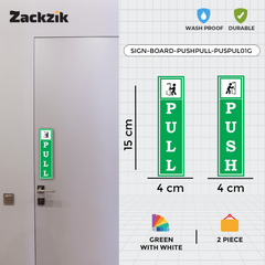 Zackzik Pull and Push Sign Boards for clear door signs