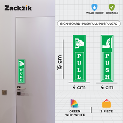 Zackzik Pull and Push Sign Boards for simple door guidance
