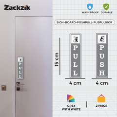 Zackzik Pull and Push Sign Boards for clear door signs