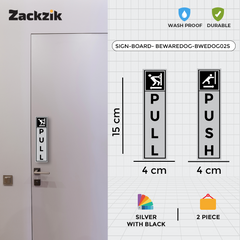 Zackzik Pull and Push Sign Boards for glass and wooden doors