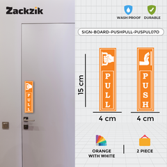 Zackzik Pull and Push Sign Boards for simple door guidance