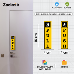 Zackzik Pull and Push Sign Boards for clear door signs