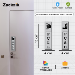 Zackzik Pull and Push Sign Boards for simple door guidance