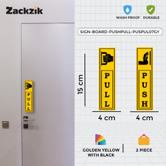 Zackzik Pull and Push Sign Boards for simple door guidance