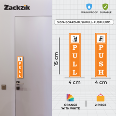 Zackzik Pull and Push Sign Boards for clear door signs