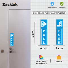 Zackzik Pull and Push Sign Boards for simple door guidance