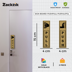 Zackzik Pull and Push Sign Boards for simple door guidance