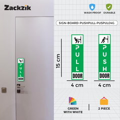 Zackzik Pull and Push Sign Boards for glass and wooden doors