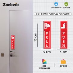Zackzik Pull and Push Sign Boards for simple door guidance