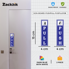 Zackzik Pull and Push Sign Boards for clear door signs