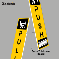 Zackzik Pull and Push Sign Boards for glass and wooden doors