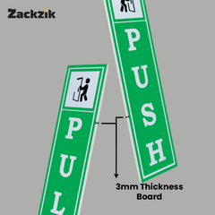 Zackzik Pull and Push Sign Boards for clear door signs