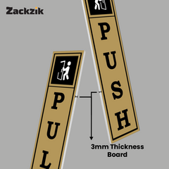 Zackzik Pull and Push Sign Boards for clear door signs