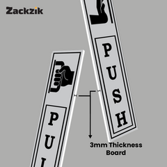 Zackzik Pull and Push Sign Boards for simple door guidance