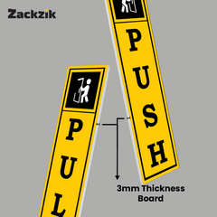 Zackzik Pull and Push Sign Boards for clear door signs
