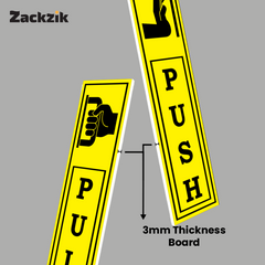 Zackzik Pull and Push Sign Boards for simple door guidance
