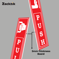 Zackzik Pull and Push Sign Boards for simple door guidance