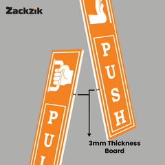 Zackzik Pull and Push Sign Boards for simple door guidance