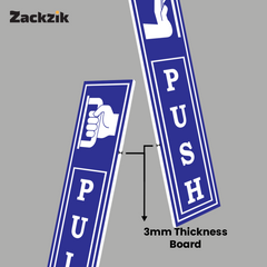 Zackzik Pull and Push Sign Boards for simple door guidance