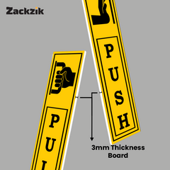 Zackzik Pull and Push Sign Boards for simple door guidance