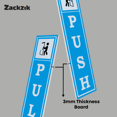 Zackzik Pull and Push Sign Boards for clear door signs