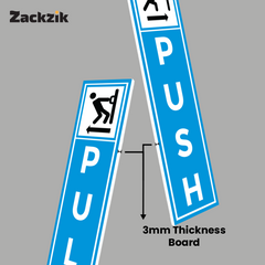 Zackzik Pull and Push Sign Boards for glass and wooden doors