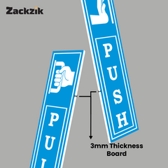 Zackzik Pull and Push Sign Boards for simple door guidance